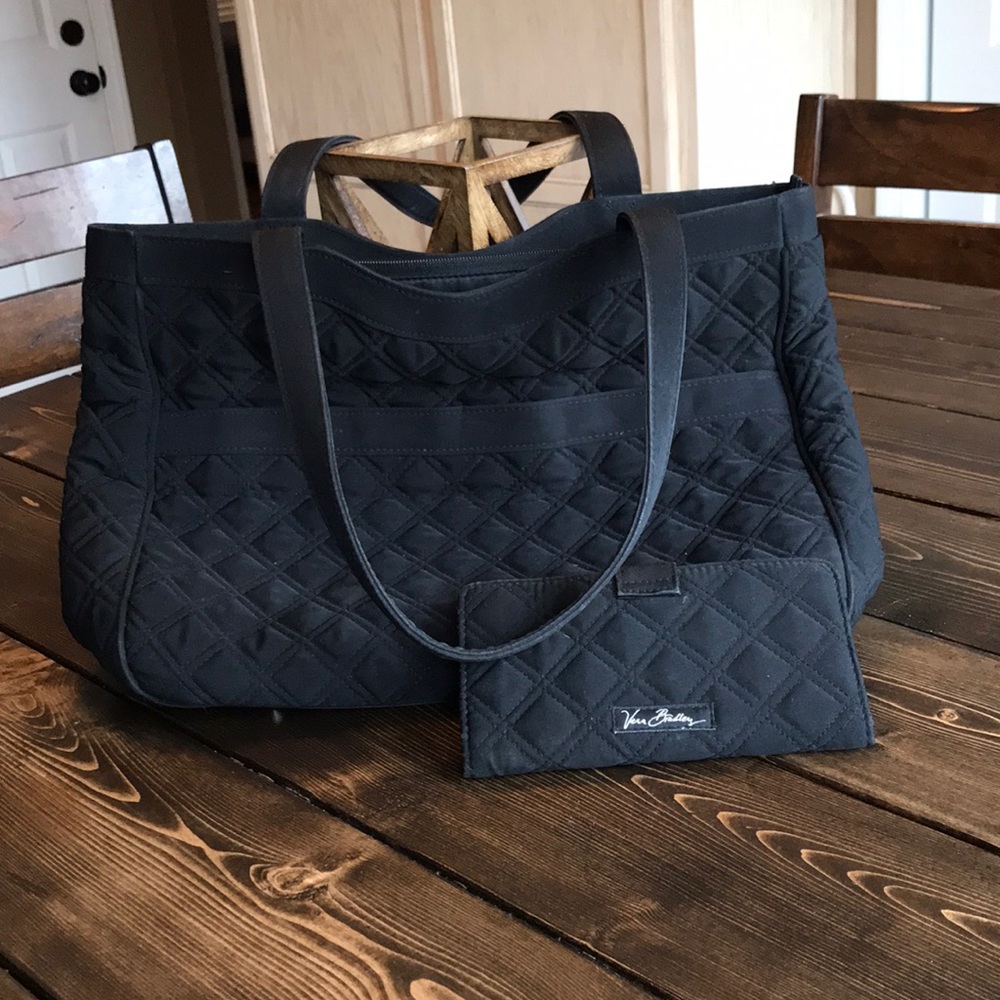 Black Vera Bradley Purse with matching wallet